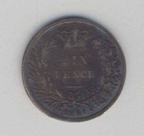 1851 Great Britain 6 Pence - Fine