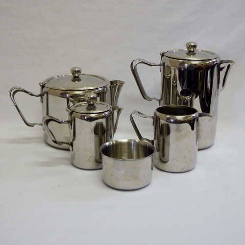 Stainless Steel coffee pot, teapot, milk jug, cream jug and sugar bowl - Very good condition