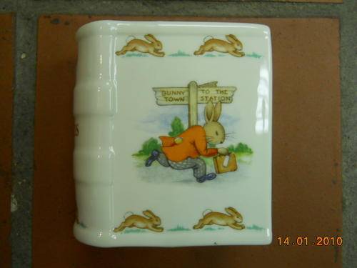 BUNNYKINS MONEY BOX made of porcelain.