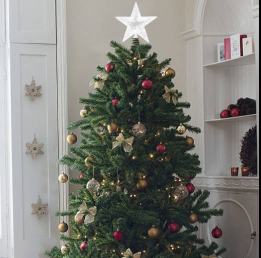 Christmas Tree Top LED Star White 15cm