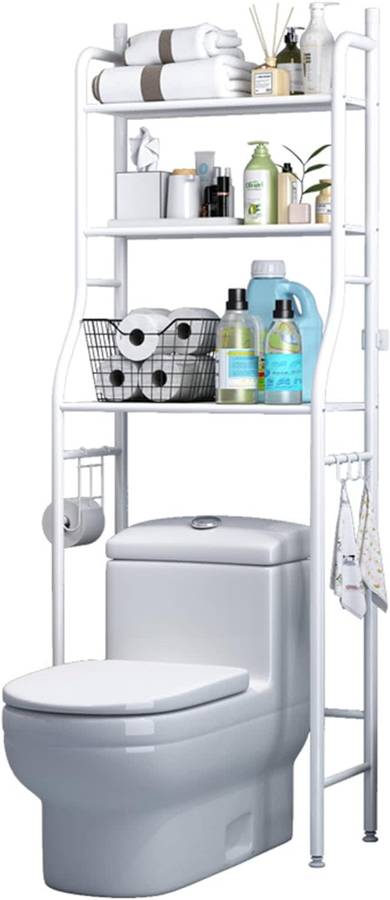 Over Toilet Storage, 3 Tier Bathroom Space Saving Corner Shelf Storage Accessories