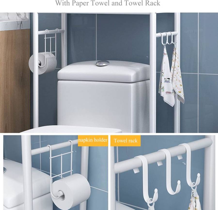 Over Toilet Storage, 3 Tier Bathroom Space Saving Corner Shelf Storage Accessories