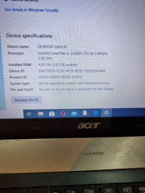 Acer Travelmate 6595