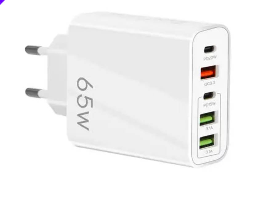 USB C Wall Charger 65W 5 Port Fast Charging Block USB C Charger