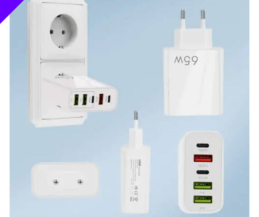 USB C Wall Charger 65W 5 Port Fast Charging Block USB C Charger