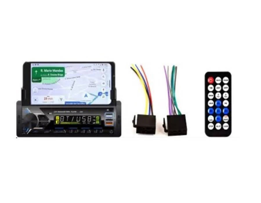 Yakoc 60w Mp3 Car Audio Bluetooth,USB with in-Built Smartphone Holder