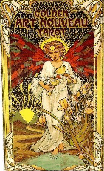 GOLDEN ART NOUVEAU TAROT 78 CARDS DECK