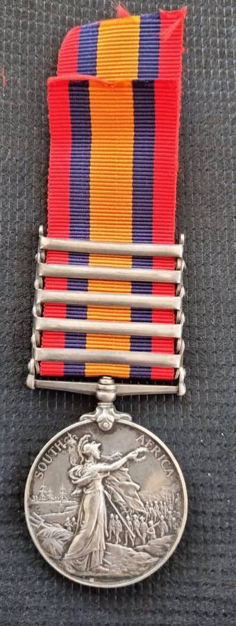 QUEENS SOUTH AFRICA MEDAL - TRANSPORT CPL - ROBERTS HORSE - DIAMOND HILL - WITTERBERGEN
