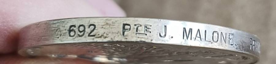 QUEENS SOUTH AFRICA MEDAL - PRINCE ALFREDS VOL GUARDS