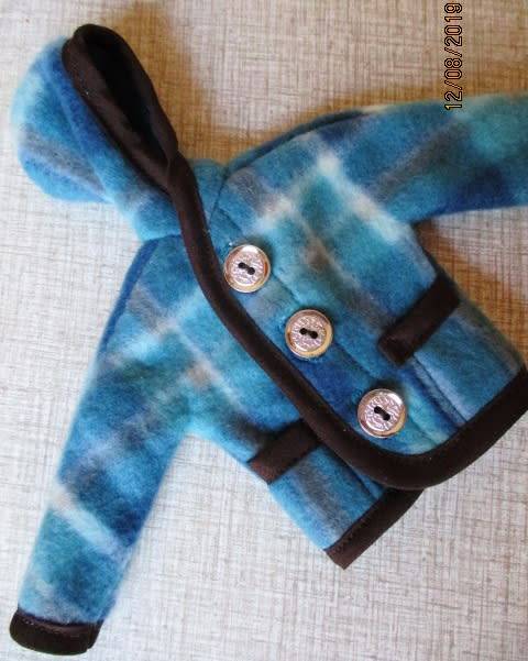 Ken doll's HOODIE - turquoise and brown