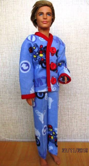 Ken doll's winter pyjamas - motorcross