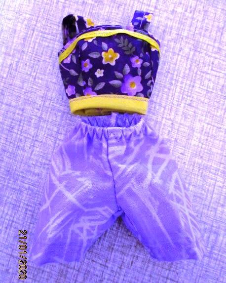 Barbie doll's shorts and top - purple special