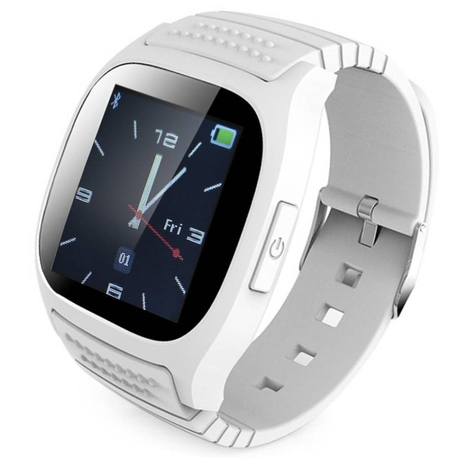 White RWATCH M26 LED Bluetooth Watch Dial / Call Answer / SMS Reminding / Music Player / Anti - lost