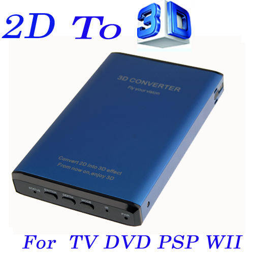 Portable 2D to 3D View Converter HDMI with Glasses for TV DVD PSP WII projector