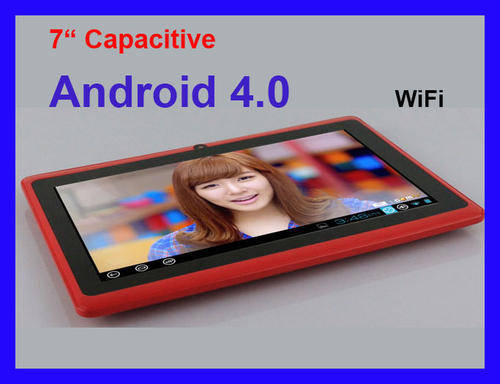 Multi-Touch Boxchip A13 Cortex A8 1.5GHz 4GB 512MB Android 4.0 7-in Tablet PC RED