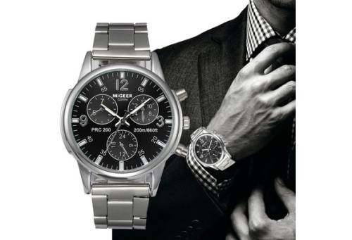 Men Luxury Stainless Steel Quartz Wrist Watch