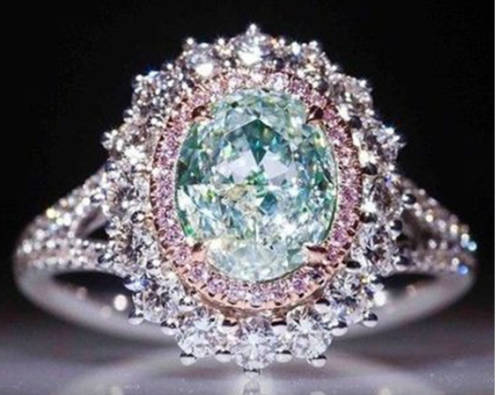 Beauteous Double Halo 925 Sterling Silver Natural Pink Sapphire Diamond Engagement Ring for Women