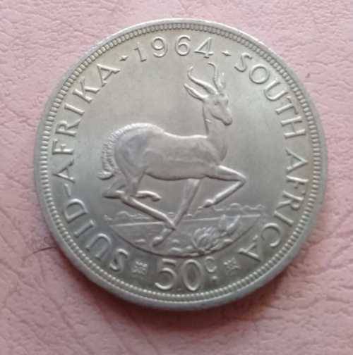 South Africa 1964 Silver 50c