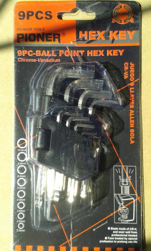 Hex Key Set - 9 Piece Ball Point Chrome Vanadium