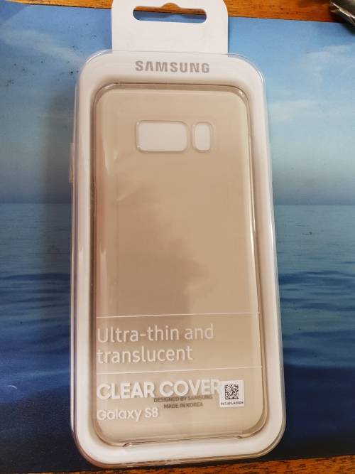 samsung galaxy S8 clear cover gold