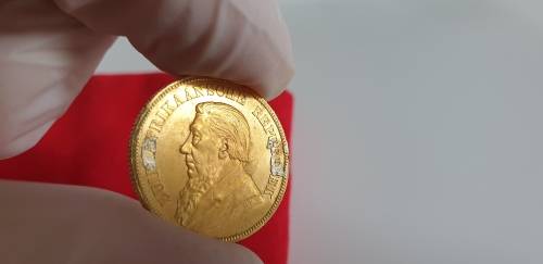 Kruger Pond Rand Gold - RARE Double Shaft - 1892 Gold Coin 1 Pond Kruger Rand Gold Pond