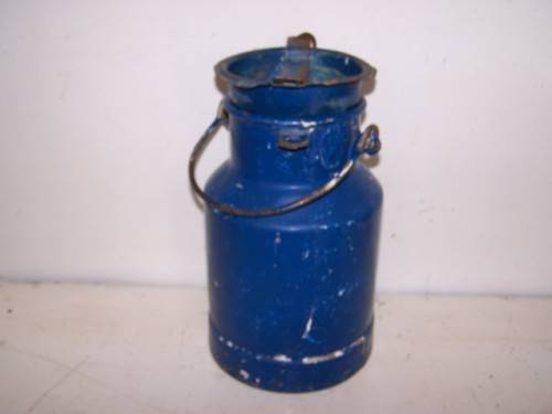 milk can...a blue one !!!
