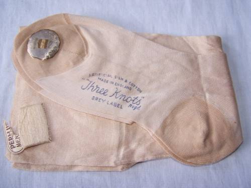 silk & cotton stockings  ... Three Knots !!!