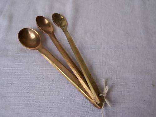 spoons ... 3 of brass !!!