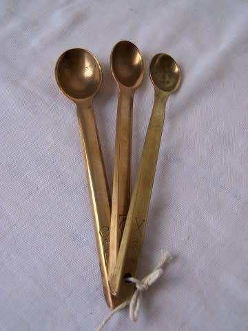 spoons ... 3 of brass !!!