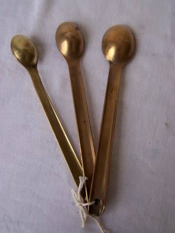 spoons ... 3 of brass !!!