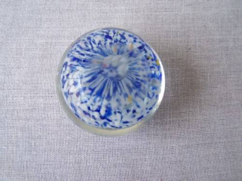 small paper weight ...  blue hues !!!