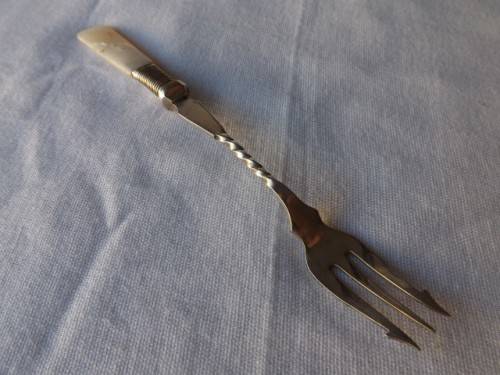 pickle fork ... with a mother of pearl handle !!!