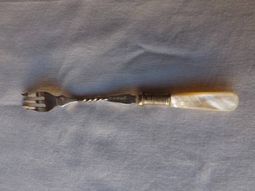 pickle fork ... with a mother of pearl handle !!!