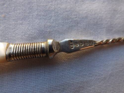 pickle fork ... with a mother of pearl handle !!!