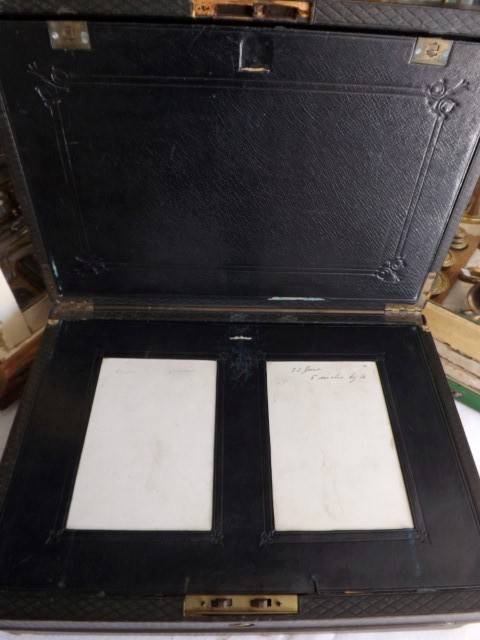 stunning lap desk / writing slope ... used by the commanding officer of the HMS Sunburst !!!