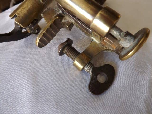antique shell holder & bullet reloading press ... of brass ... !!!