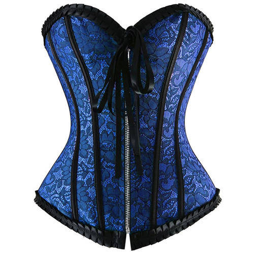 Burlesque Jacquard Zipper Corset         S,M,XL,2XL