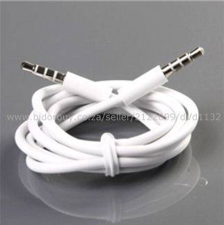 3.5mm to 3.5mm Jack Audio Cable (+-1M White)(In Stock)