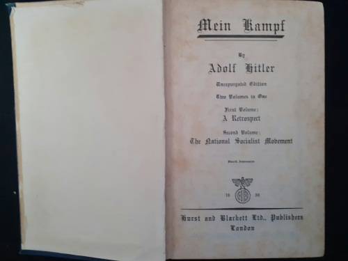 Mein Kampf - Adolf Hilter (Rare 1939 english edition)