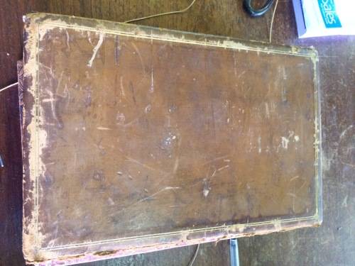 Antique leather book of Shakespeare's plays