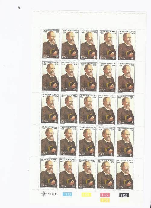 1978 4c Tribute to Dr. A Murray Sheet MNH