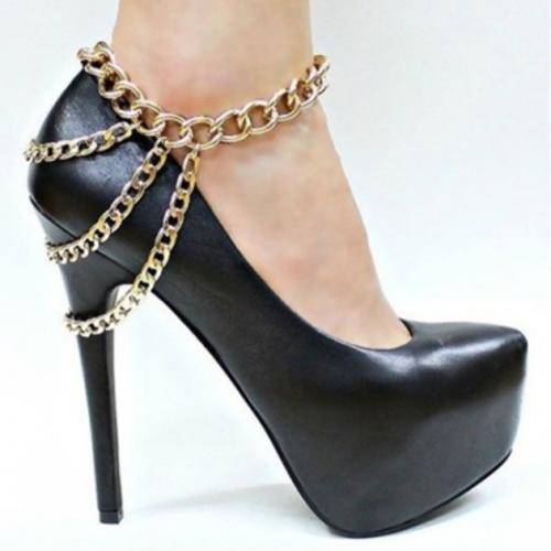 Tassel Shaped Three Layers Gold Metal Body Chain