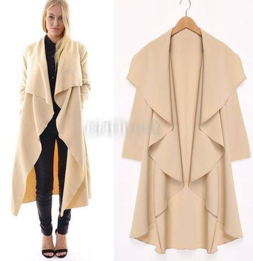 Long Sleeve Irregular Loose Open Cape Cardigan