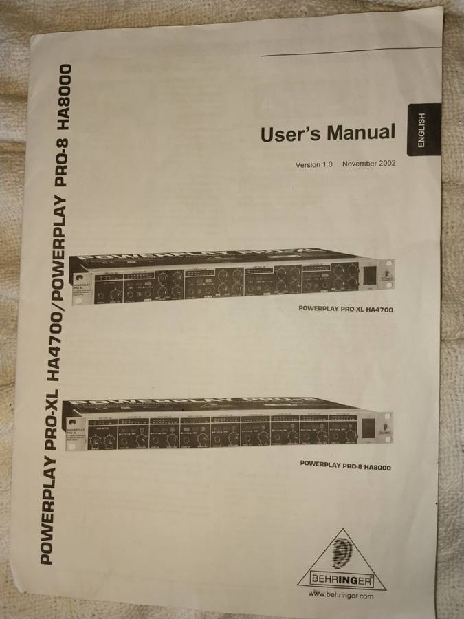 Behringer Powerplay Pro-XL HA4700 4 Channel Headphones Amplifier in Stagg 2U ABS Road Case