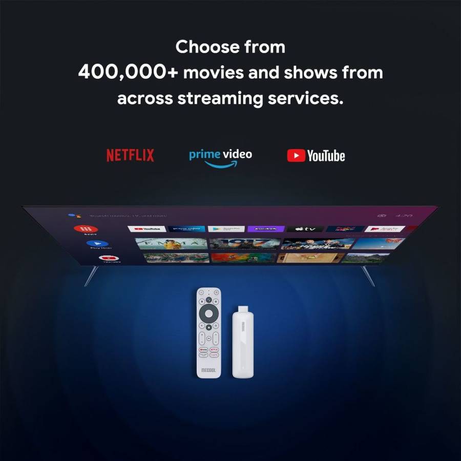 MeCool Android TV Box HD Dongle - Certified Netflix DStv Disney+ Smart TV