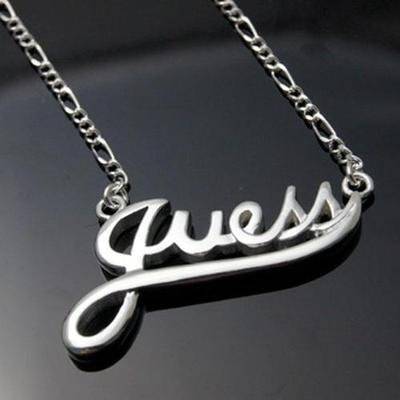 IN STOCK!!!STERLING SILVER ELECTROPLATED GUESS NECLACE