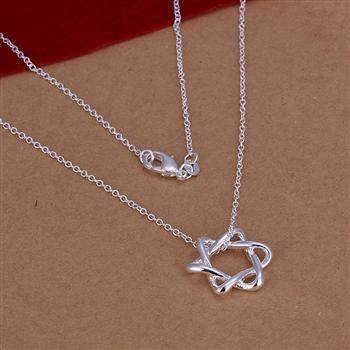 LOW SHIPPING, IN STOCK!!!STERLING SILVER ELECTROPLATED STAR OF DAVID PENDANTS NECKLACES