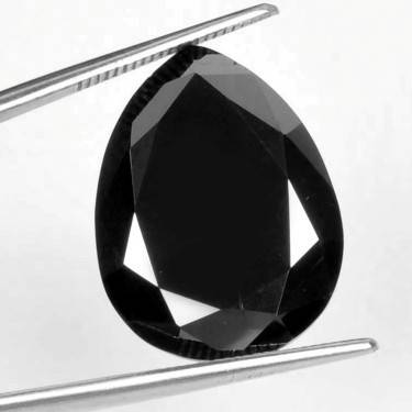 5.62ct. Pear Shaped Black Diamond