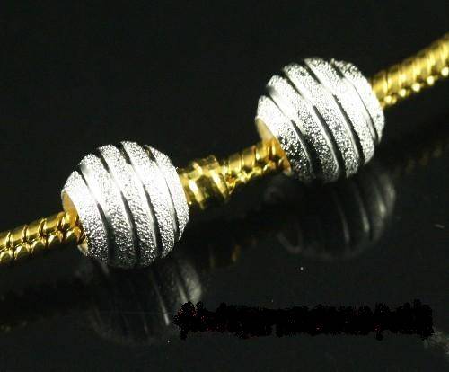 SILVER STARDUST SPIRAL BEADS Fit Pardora