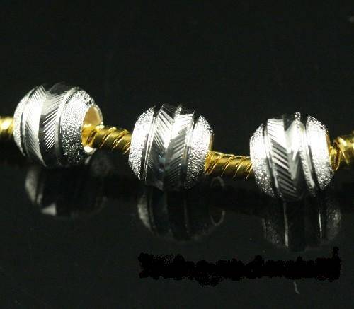 SILVER STARDUST ARROW BEADS Fit Pardora